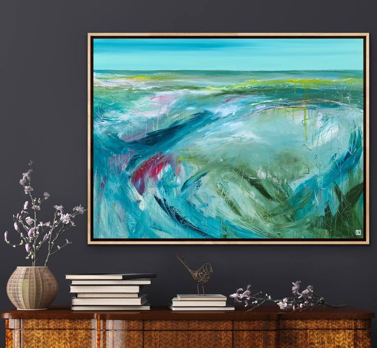 Original Abstract Beach Painting by Tania Chanter