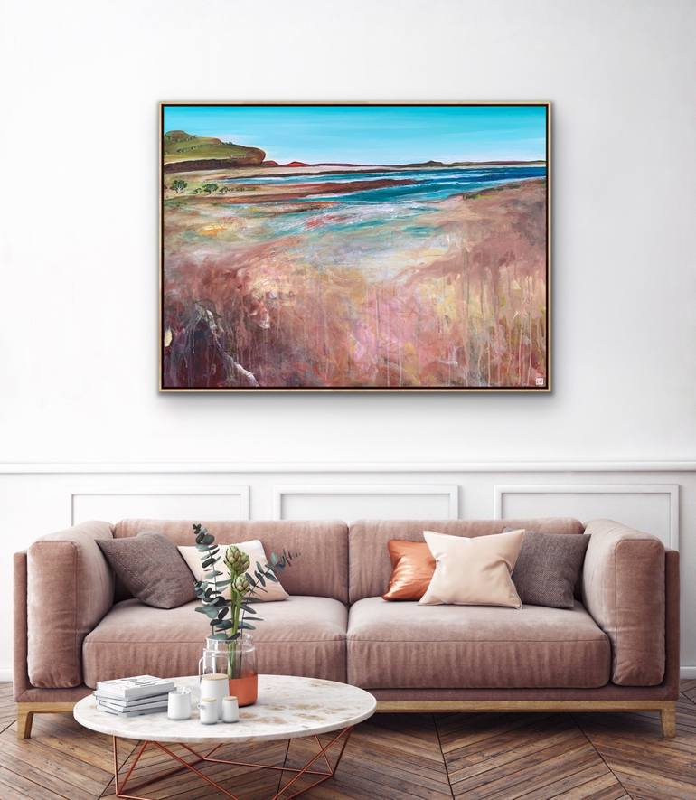 Original Abstract Beach Painting by Tania Chanter