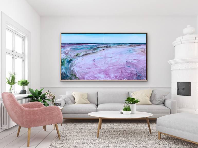 Original Abstract Beach Painting by Tania Chanter