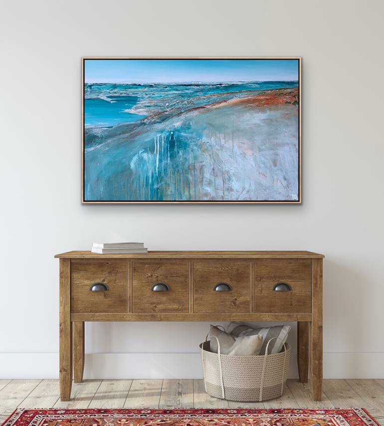 Original Abstract Beach Painting by Tania Chanter