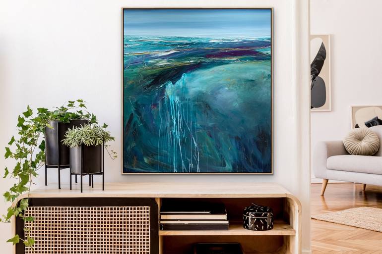 Original Abstract Seascape Painting by Tania Chanter