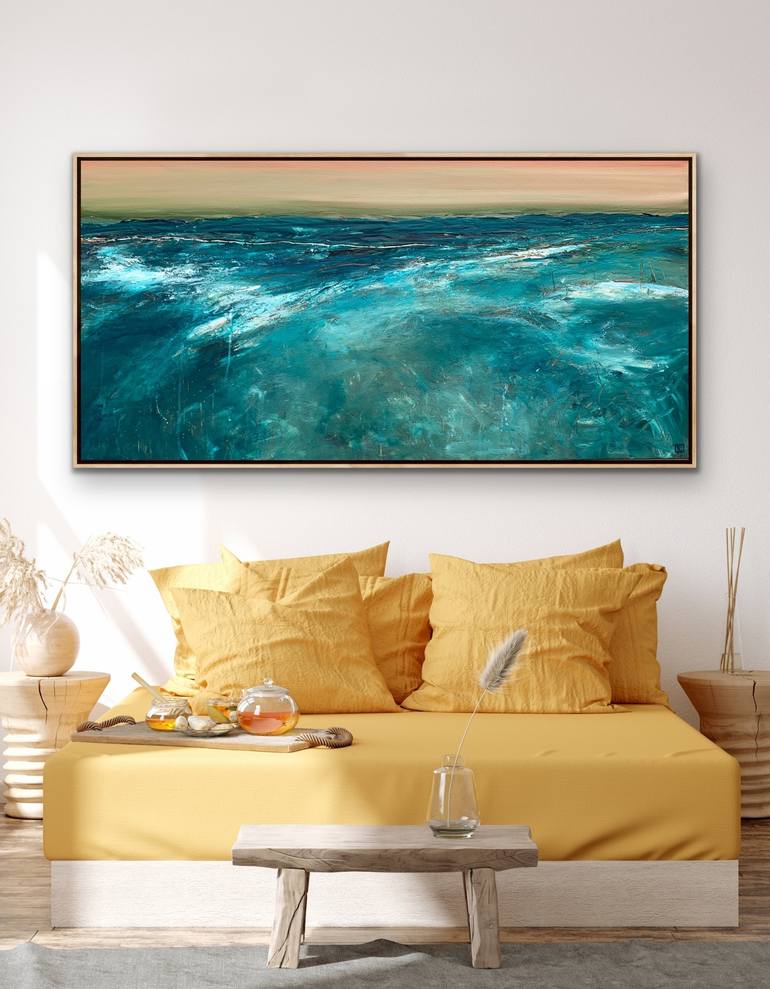 Original Abstract Seascape Painting by Tania Chanter