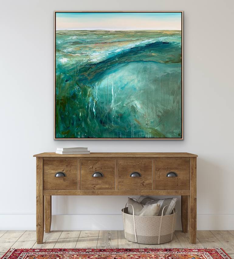 Original Abstract Beach Painting by Tania Chanter