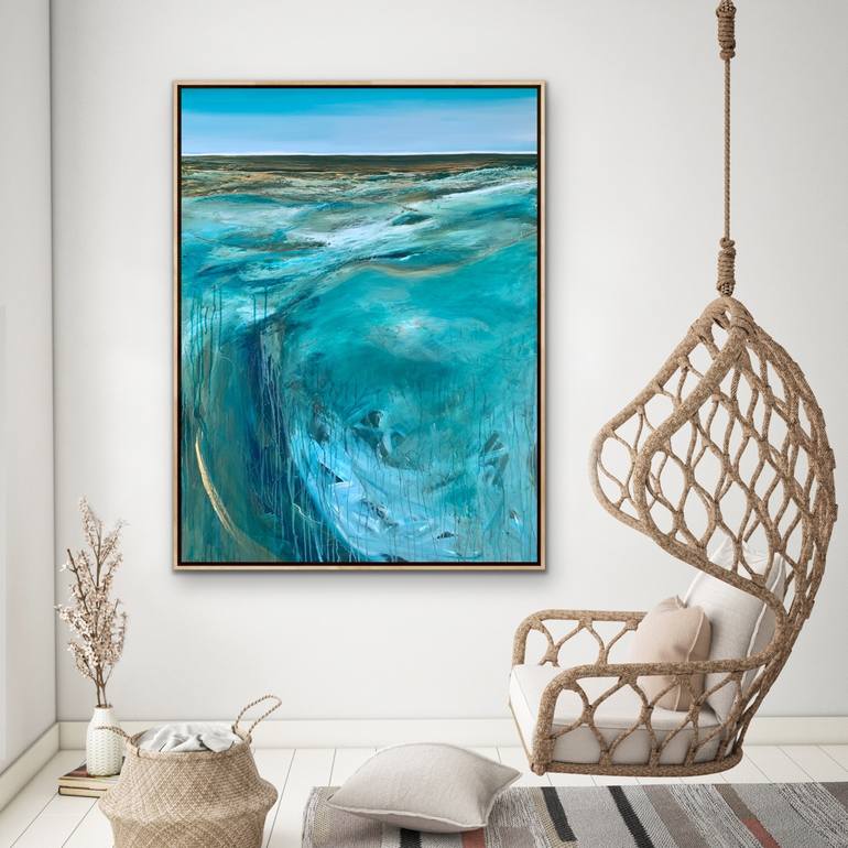 Original Abstract Seascape Painting by Tania Chanter