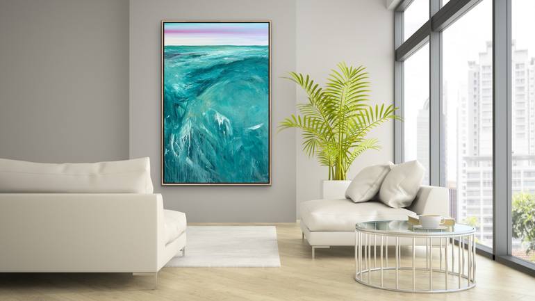 Original Abstract Seascape Painting by Tania Chanter