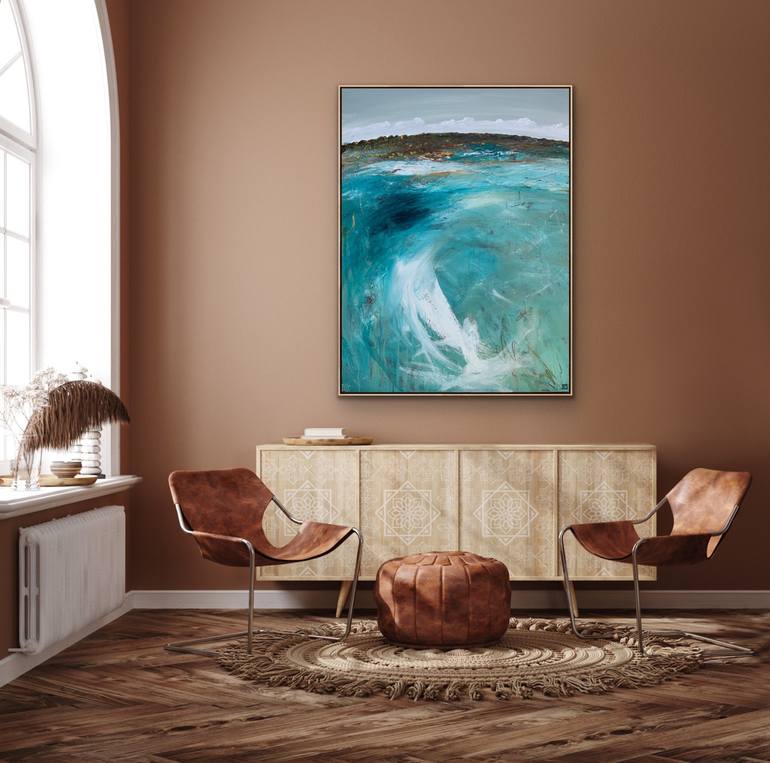 Original Abstract Seascape Painting by Tania Chanter