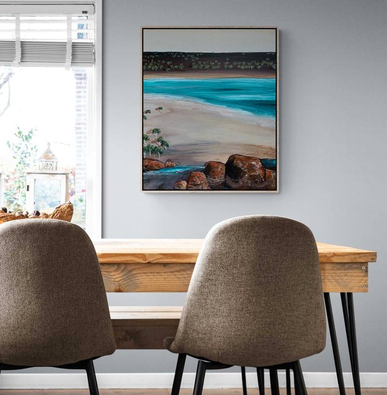 Original Abstract Beach Painting by Tania Chanter