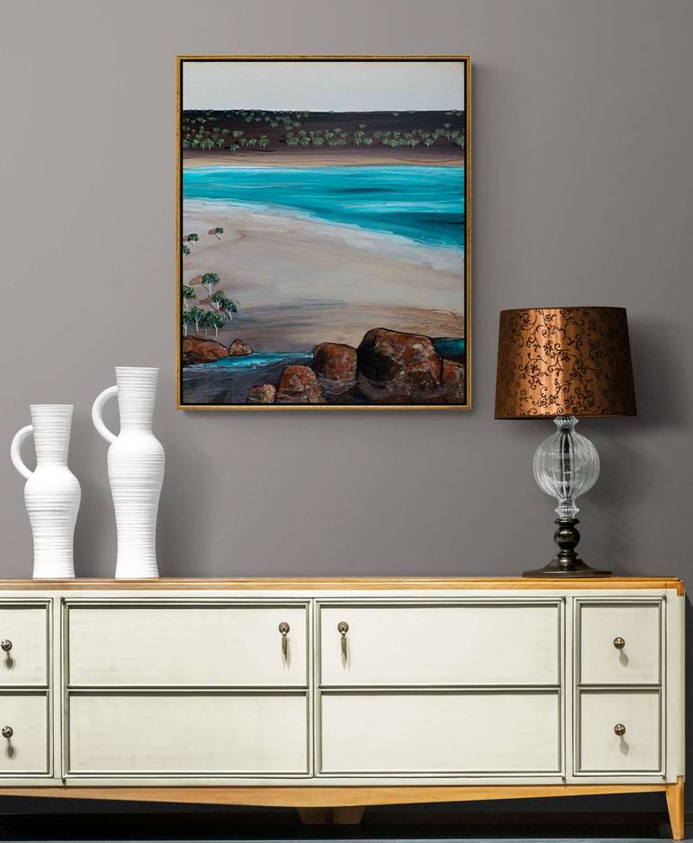 Original Abstract Beach Painting by Tania Chanter