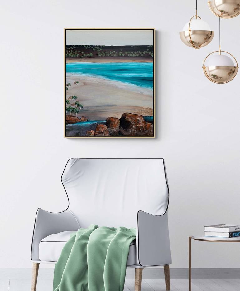 Original Abstract Beach Painting by Tania Chanter