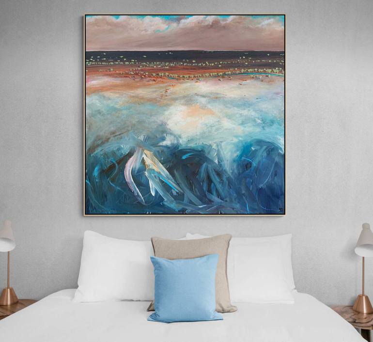 Original Abstract Beach Painting by Tania Chanter