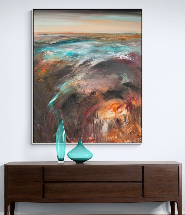 Original Abstract Seascape Painting by Tania Chanter