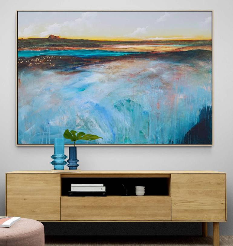 Original Abstract Beach Painting by Tania Chanter