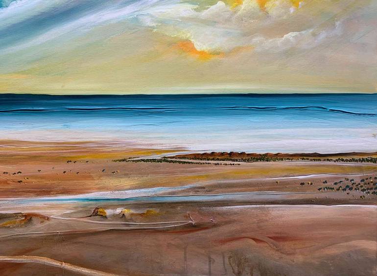 Original Abstract Beach Painting by Tania Chanter