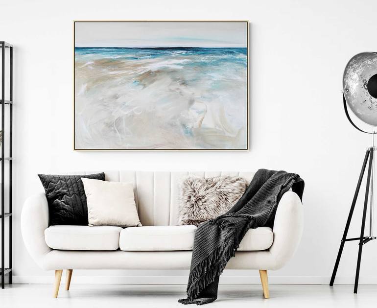 Original Abstract Beach Painting by Tania Chanter