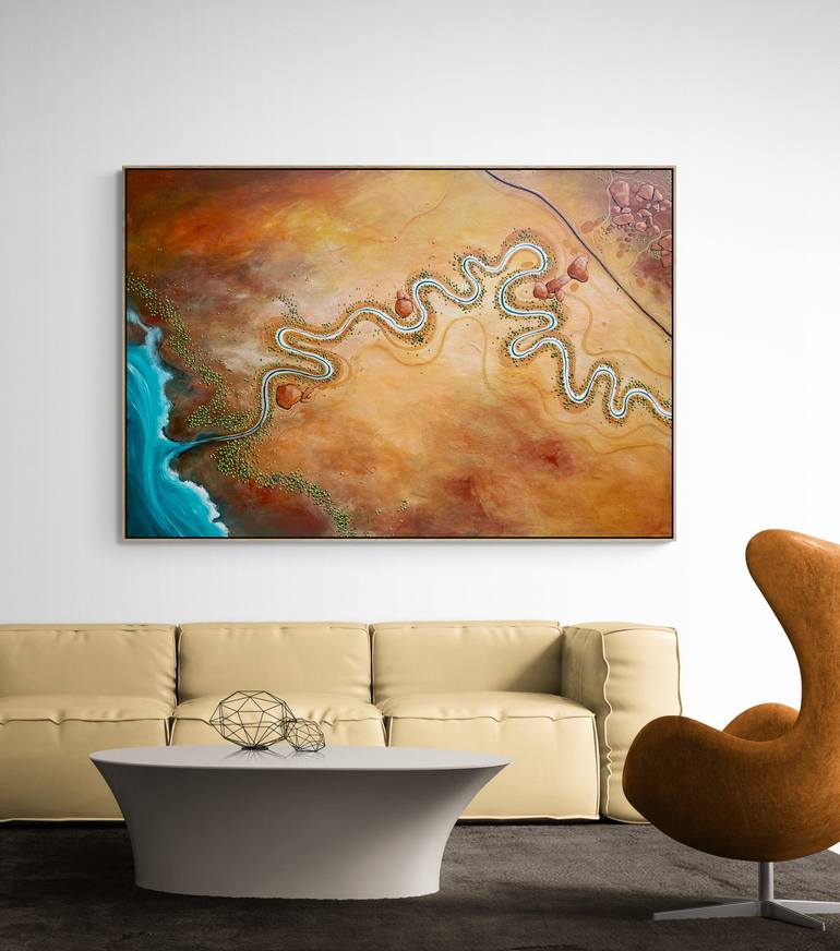 Original Abstract Aerial Painting by Tania Chanter