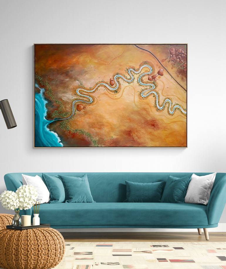 Original Abstract Aerial Painting by Tania Chanter