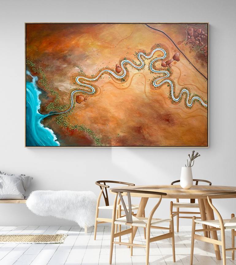 Original Abstract Aerial Painting by Tania Chanter