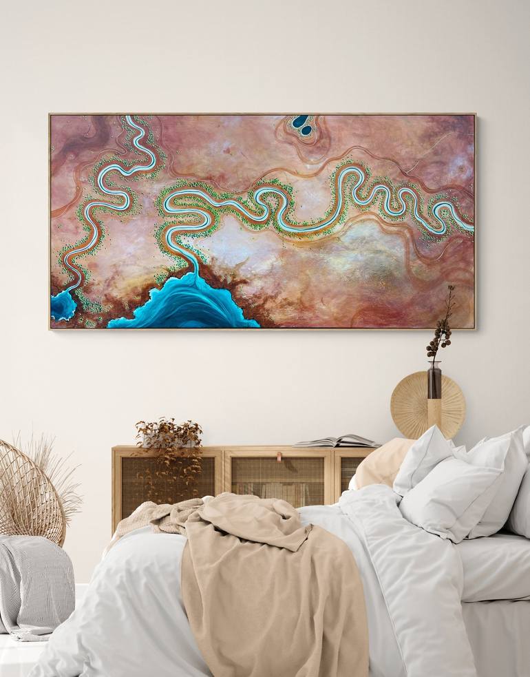 Original Abstract Aerial Painting by Tania Chanter