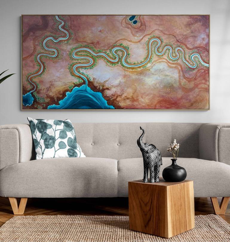 Original Abstract Aerial Painting by Tania Chanter