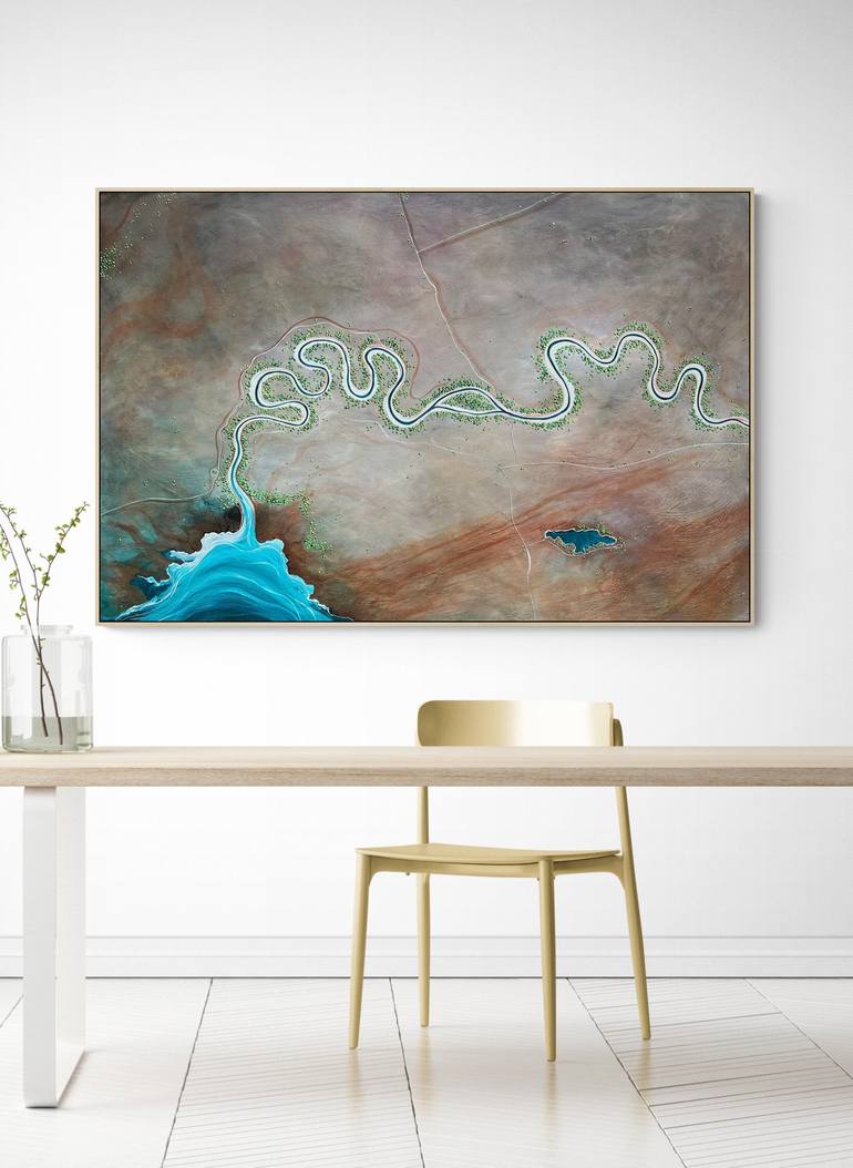 Original Abstract Aerial Painting by Tania Chanter