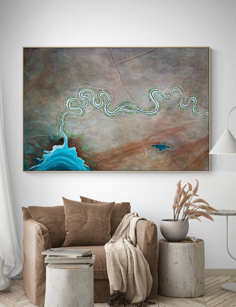 Original Abstract Aerial Painting by Tania Chanter