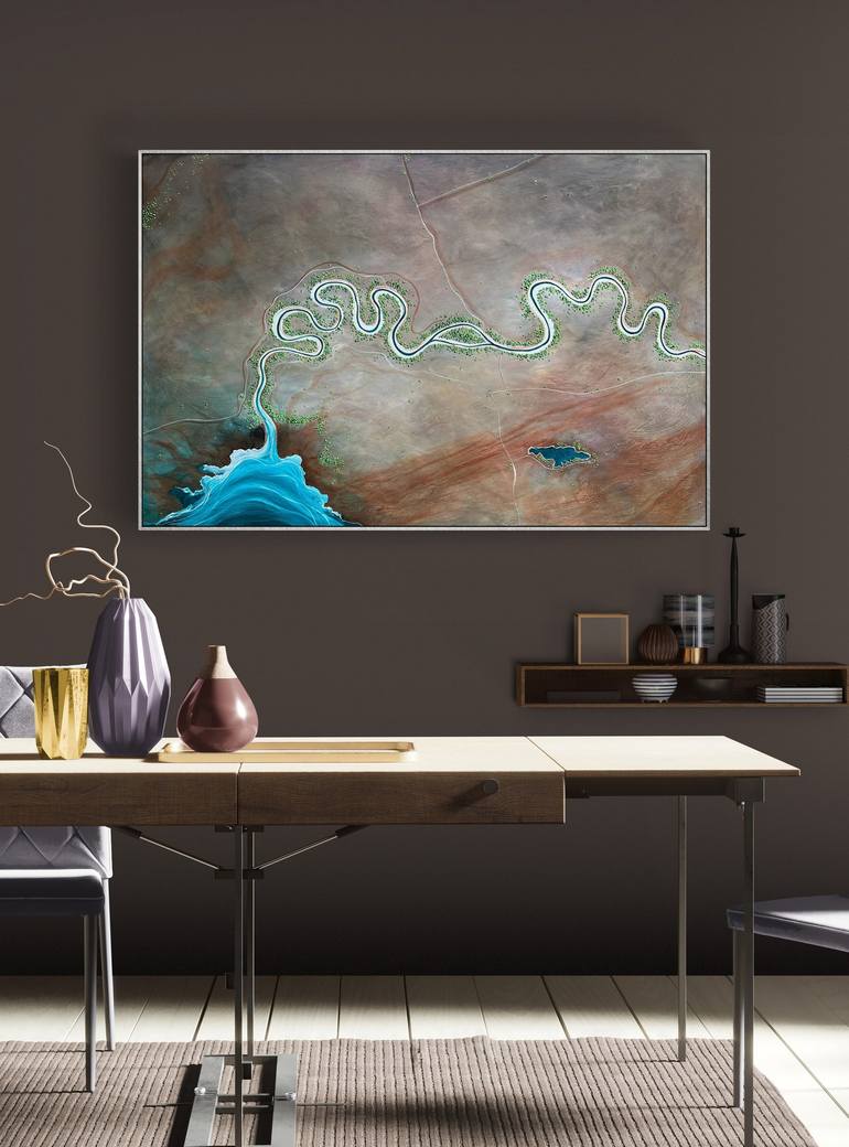 Original Abstract Aerial Painting by Tania Chanter