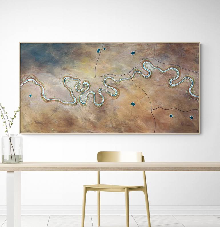 Original Abstract Aerial Painting by Tania Chanter