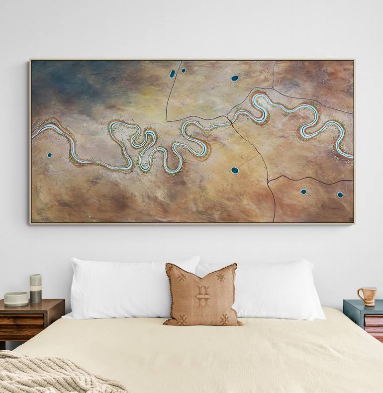 Original Abstract Aerial Painting by Tania Chanter