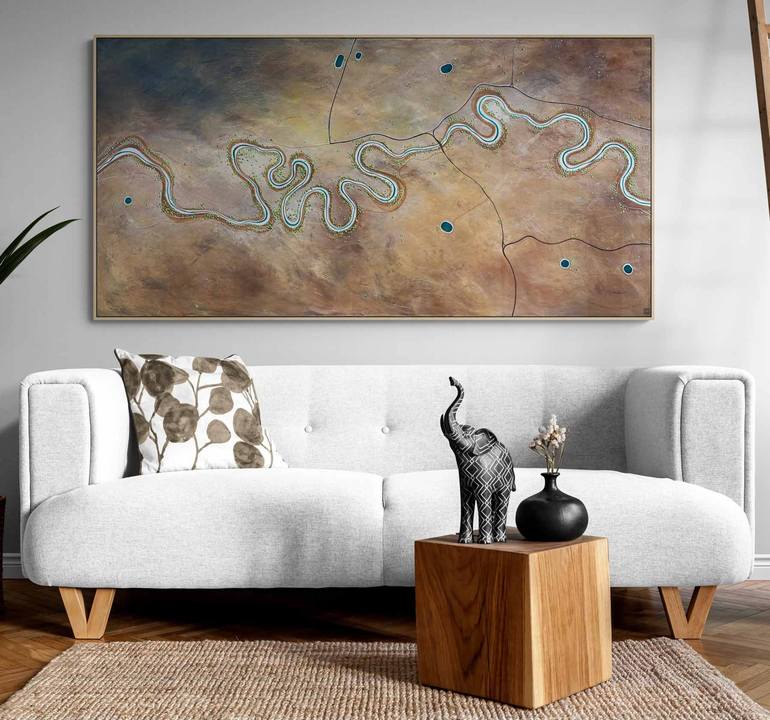 Original Abstract Aerial Painting by Tania Chanter