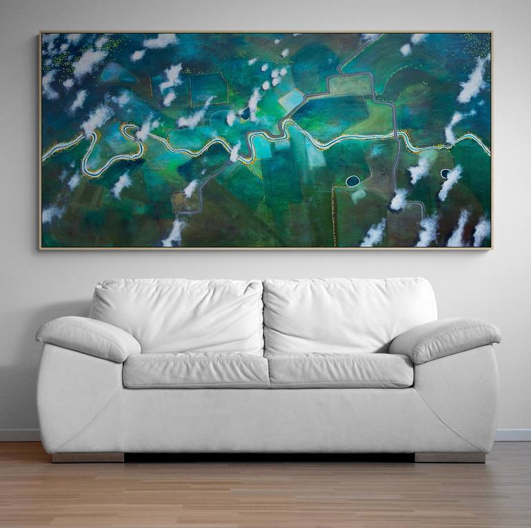 Original Abstract Aerial Painting by Tania Chanter