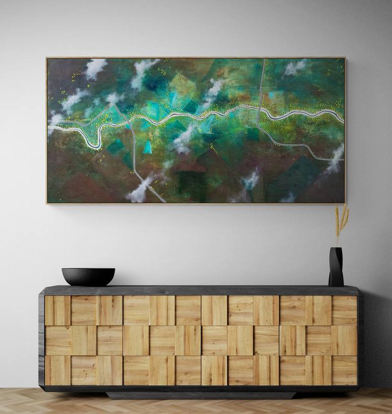 Original Abstract Aerial Painting by Tania Chanter