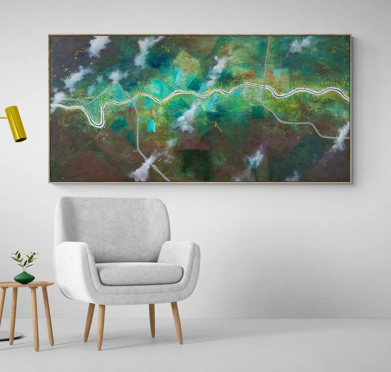 Original Abstract Aerial Painting by Tania Chanter