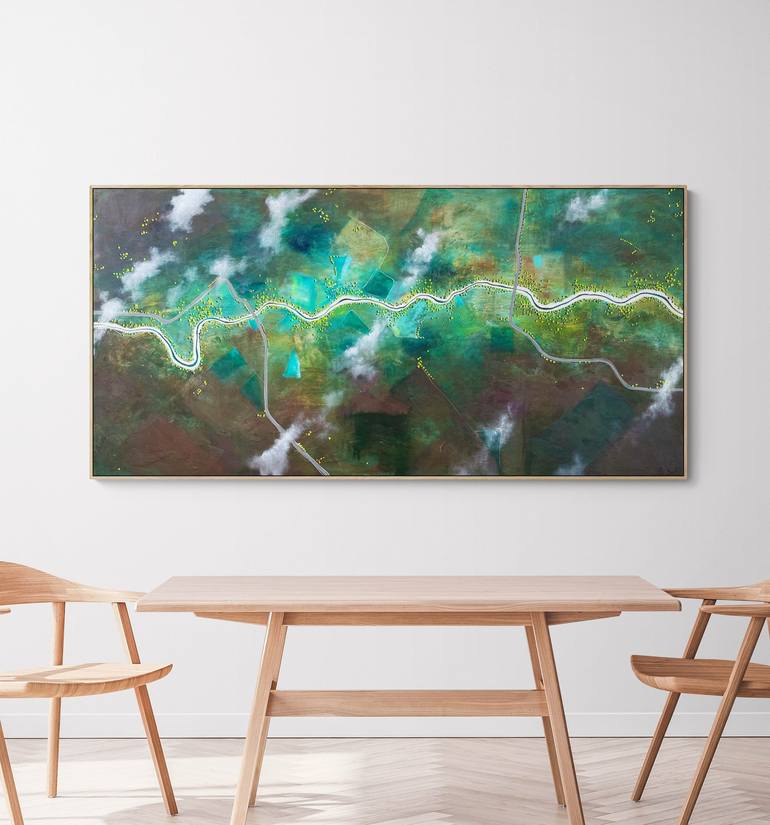 Original Abstract Aerial Painting by Tania Chanter