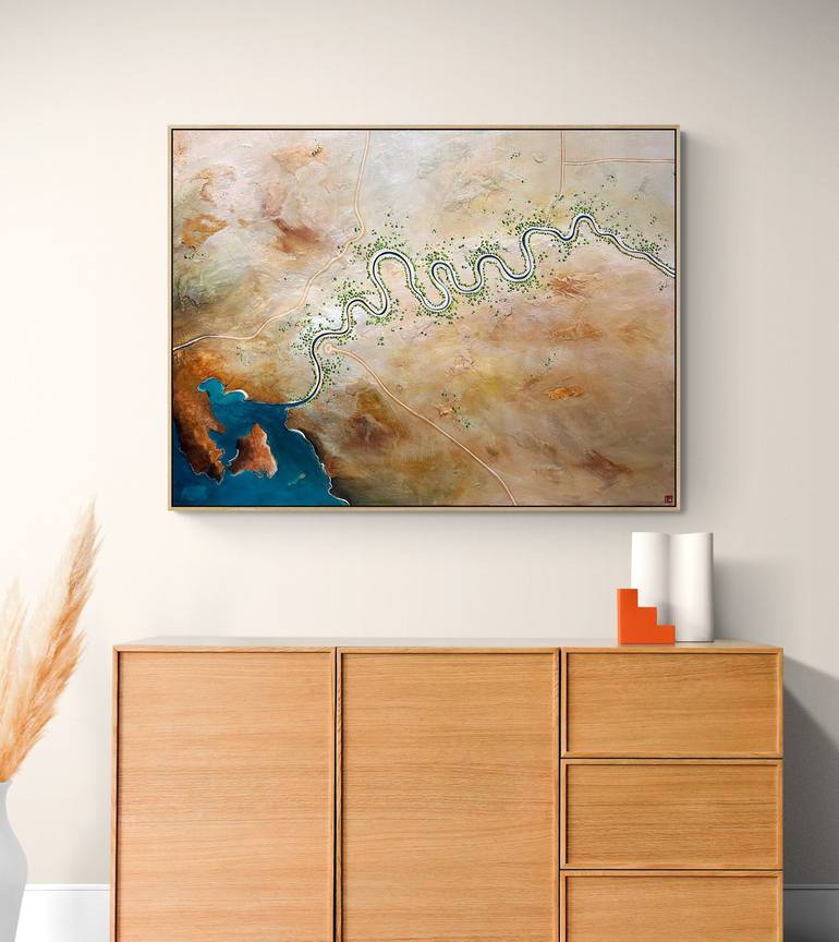 Original Abstract Aerial Painting by Tania Chanter