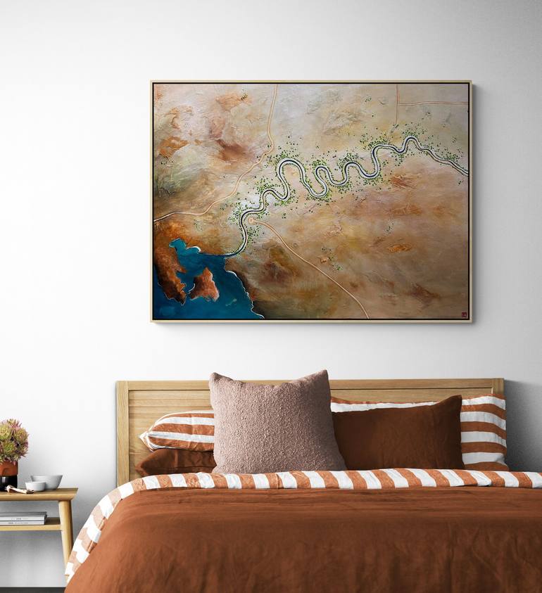 Original Abstract Aerial Painting by Tania Chanter