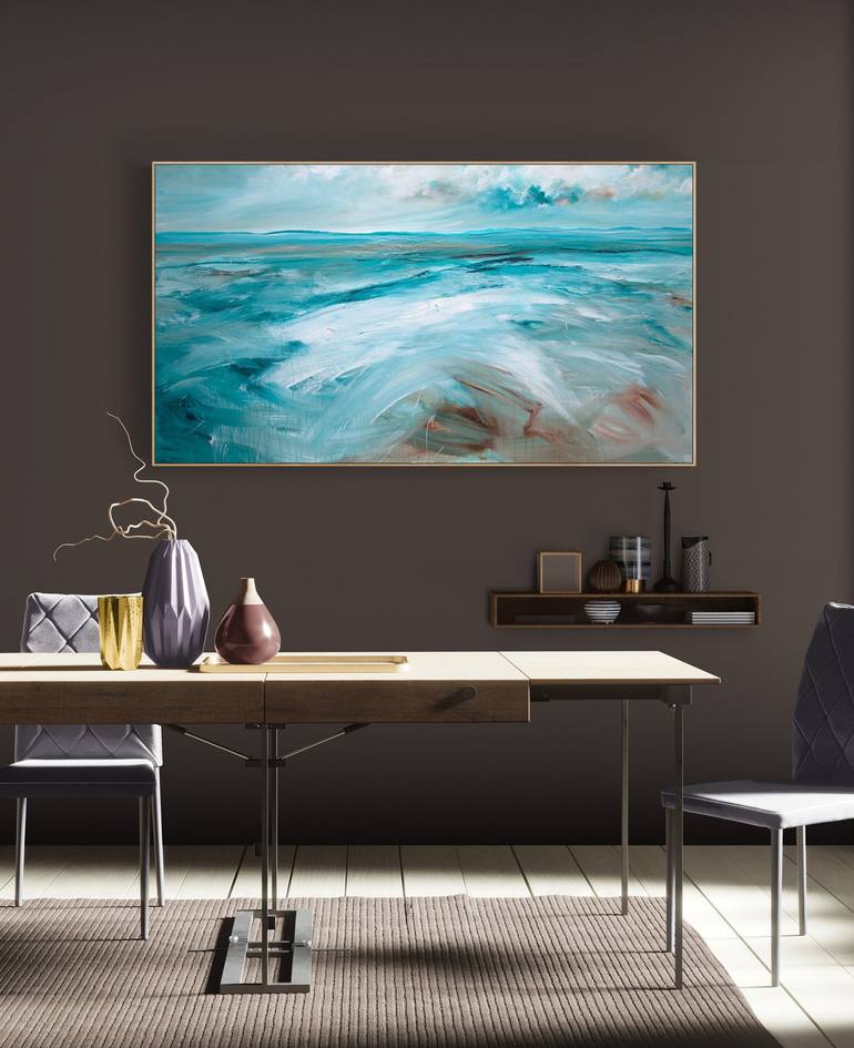 Original Abstract Seascape Painting by Tania Chanter