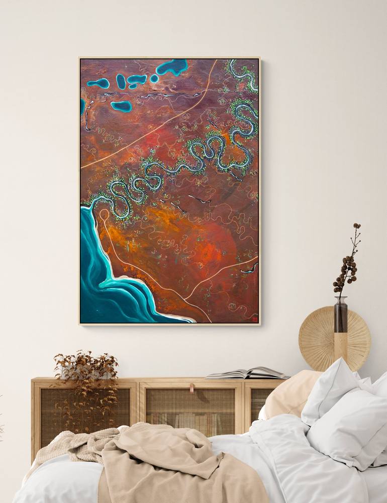 Original Abstract Aerial Painting by Tania Chanter