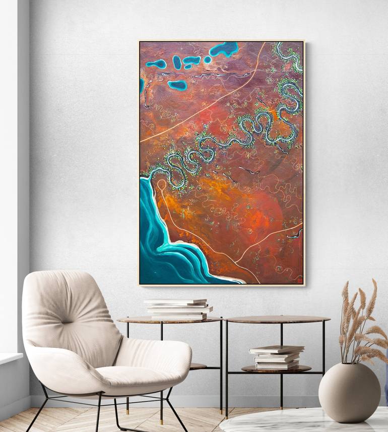 Original Abstract Aerial Painting by Tania Chanter