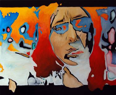 Original Pop Art Abstract Painting by Toufik Medjamia