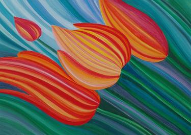 Print of Abstract Botanic Paintings by Nata Korpusova