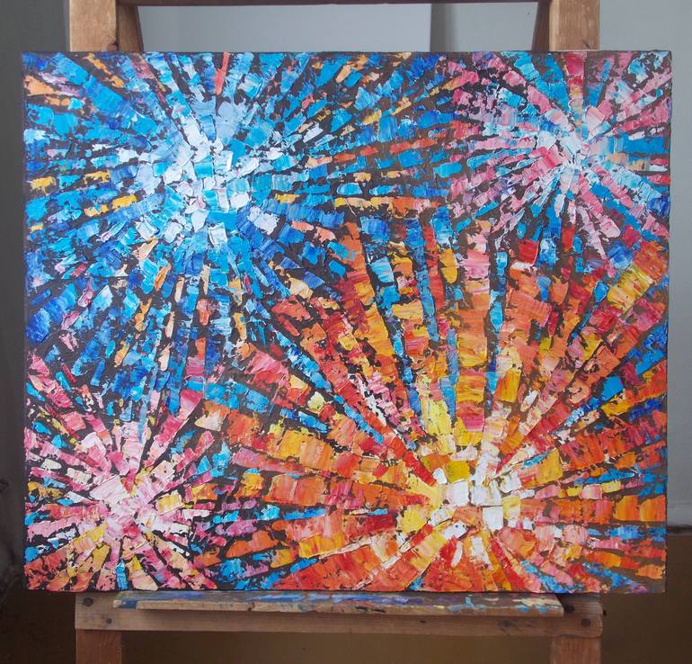Original Abstract Expressionism Abstract Painting by Nata Korpusova