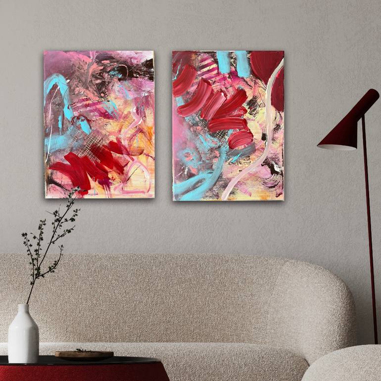 Original Abstract Expressionism Abstract Painting by Georgina Mortreux