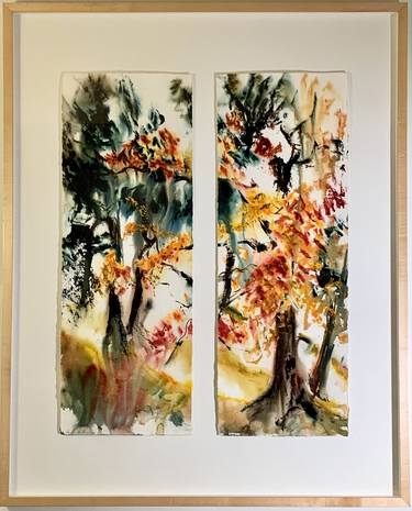 Original Impressionism Tree Paintings by Sandra Hawkins