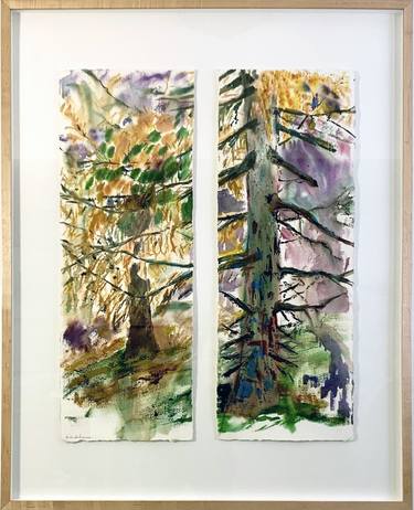 Original Impressionism Tree Paintings by Sandra Hawkins