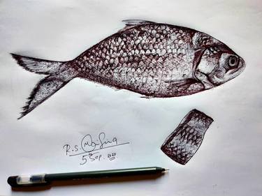 Original Abstract Animal Drawing by Rushi Maisuria