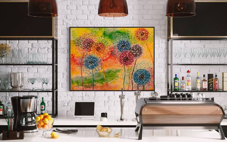 Original Abstract Expressionism Floral Painting by Terri  Walker Pullen