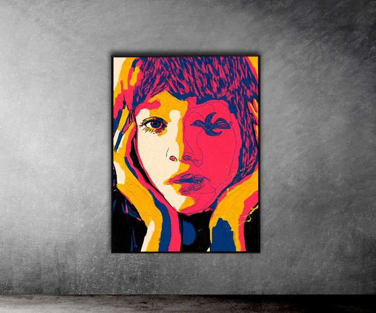 Original Abstract Expressionism Portrait Digital by Juca Máximo