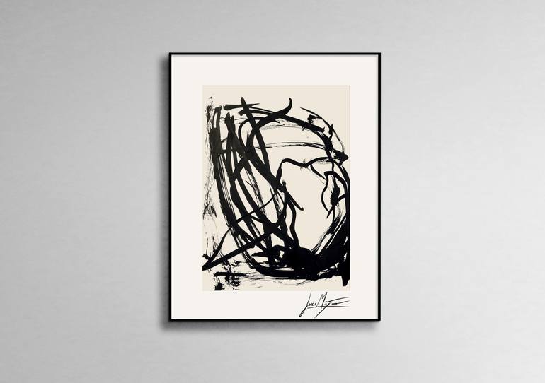 Original Abstract Expressionism People Drawing by Juca Máximo