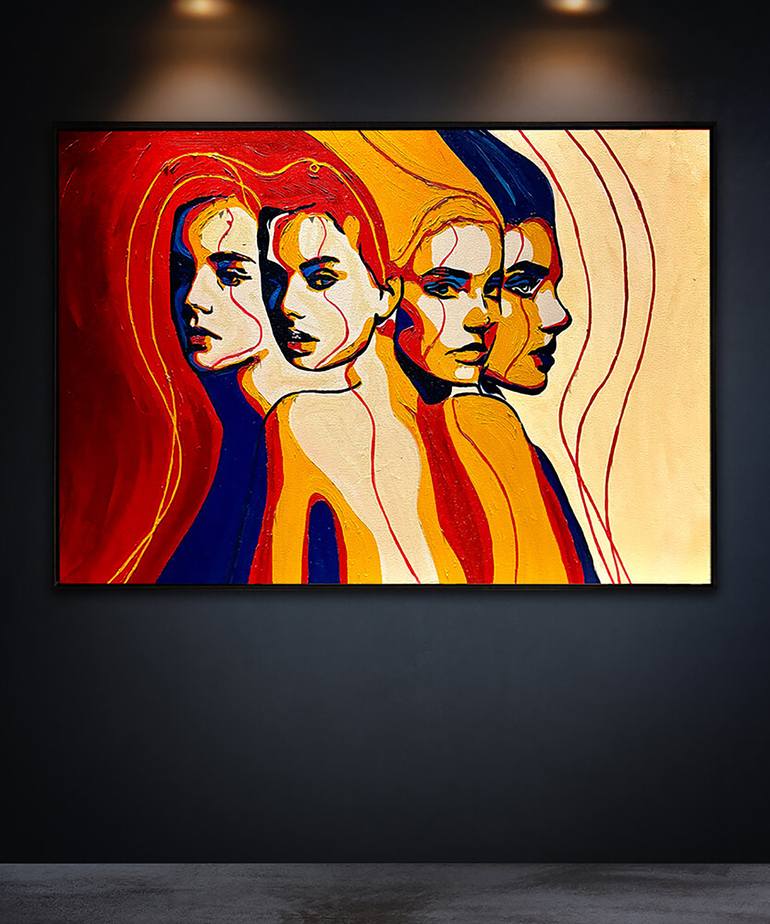 Original Conceptual People Painting by Juca Máximo