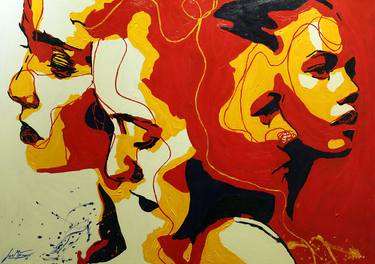 Print of Abstract Expressionism Portrait Paintings by Juca Máximo